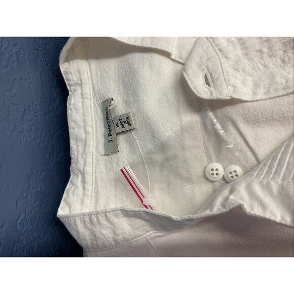 NEW J. Peterman Mens Shirt sz XL Pleated Ivory Poets Sleeve pioneer reenactment‎ - Picture 12 of 15
